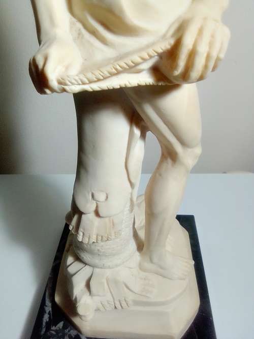 A Santini `David` & his sling shot on Cara Marble
