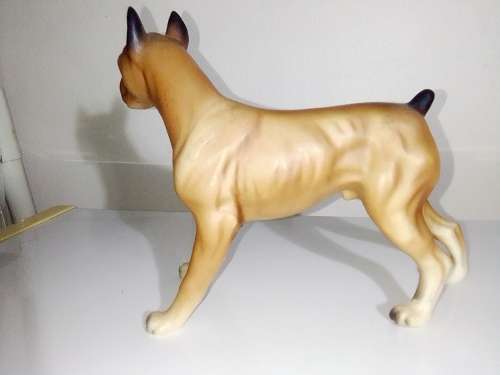 2 are in the style of HUMEL Village Boy + Girl sitting on fence plus a clean `Bull Mastiff` Dog.