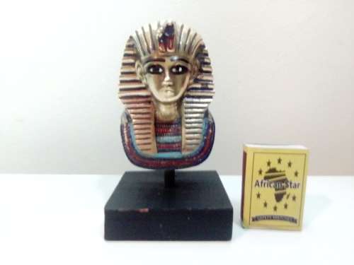 A heavy Brass Bust of an ancient Egyptian Sphinx Soldiers Mummy Lizard Paperweight Statue