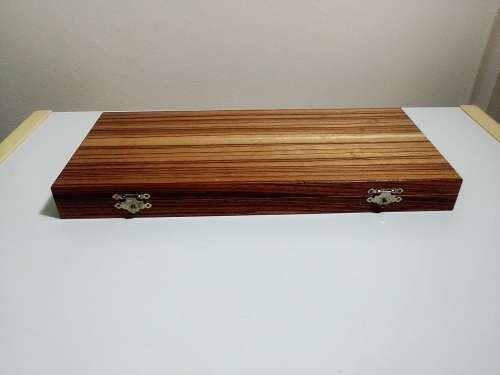 Collectible Mercedes Benz shot glasses wooden box Plus a boxed Bar spanner (opener/mixer) tool kit