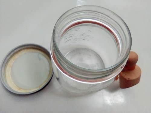 2 Unusual glass storage bottle`s, a Bormioli Rocco with spoon and a Swing Top Glass Bottle