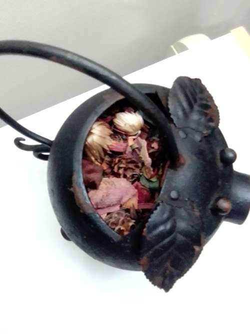 Vintage black steel Potbelly Pig watering can. Whimsical `Hold Your Bacon` Pig Iron watering Can.