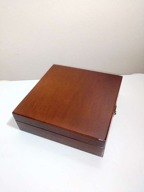 Collectible Mercedes Benz shot glasses wooden box Plus a boxed Bar spanner (opener/mixer) tool kit