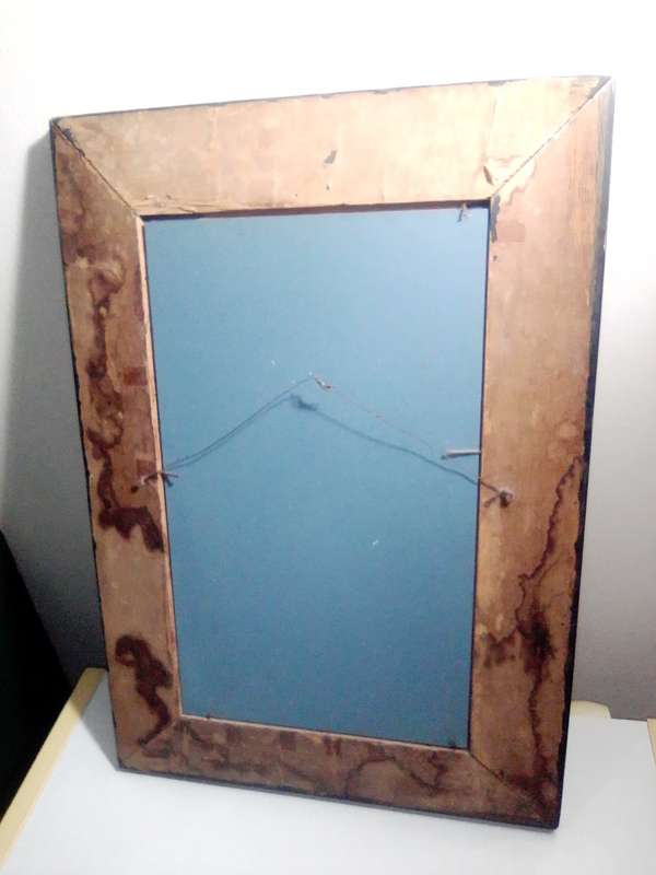 A 1930`s vintage a real Old solid Wooden Framed mirror in good condition for its AGE.