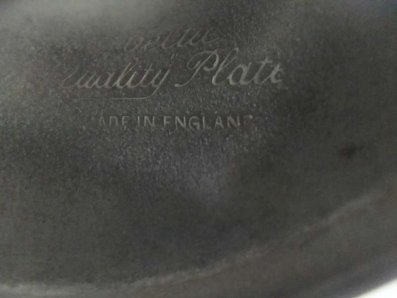 EPNS Silver Plated Pair of Salt Cellars with Cobalt Blue Glass Liner (c1910s). Bread Tray.2x Bonbon