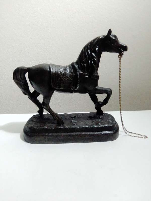 Vintage Spelter Bronze Horse,  captures the noble and attractive horse in motion with its head Up