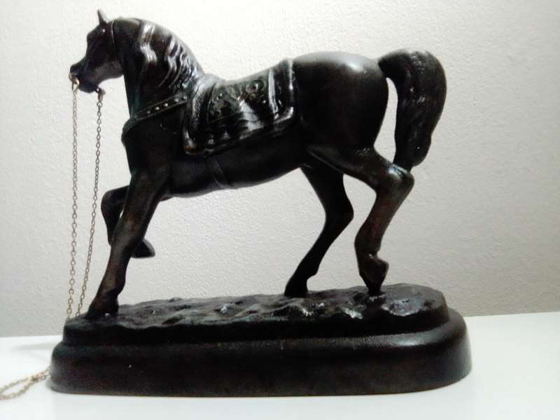 Vintage Spelter Bronze Horse,  captures the noble and attractive horse in motion with its head Up