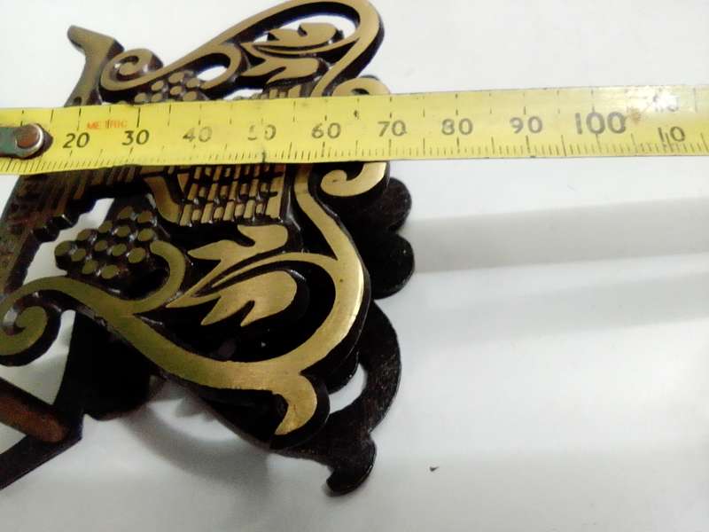 Israel Jerusalem brass letter serviette holder