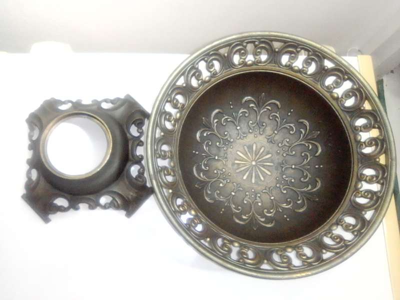 A vintage heavily ornated Bronze Italian Centre piece/fruit bowl on foot with 4 feet.