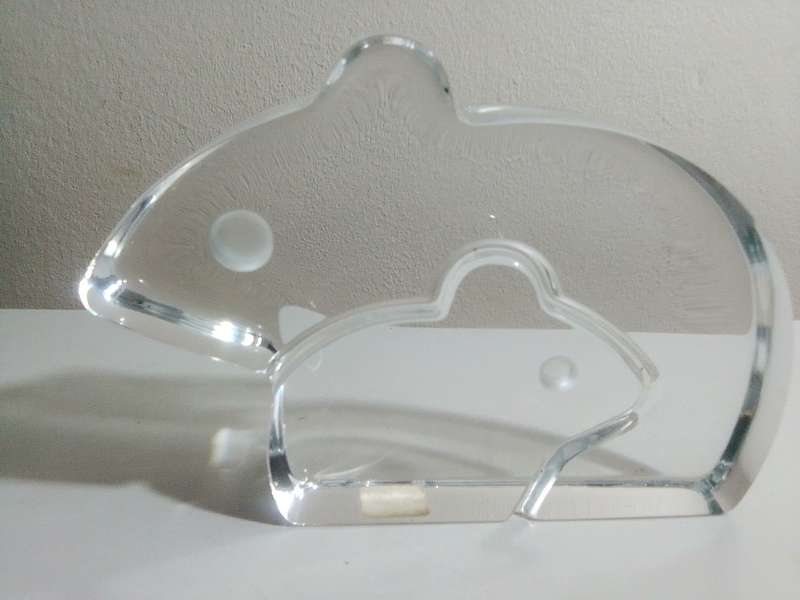 2 glass paperweights and a trinket dish, SASAKI lead Crystal, Swedish Bergdala, Cupped swirl hands.