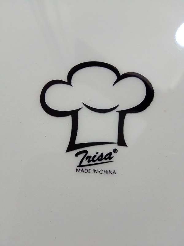 A vintage Trisa Stoneware Fat Chef bowl plus 5 matching large dinner plate`s plus a Chef timer.