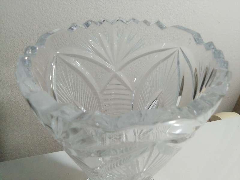 A Beautiful work of art. A Mid-Century Fleur de Lys Czech vase 20th century art.