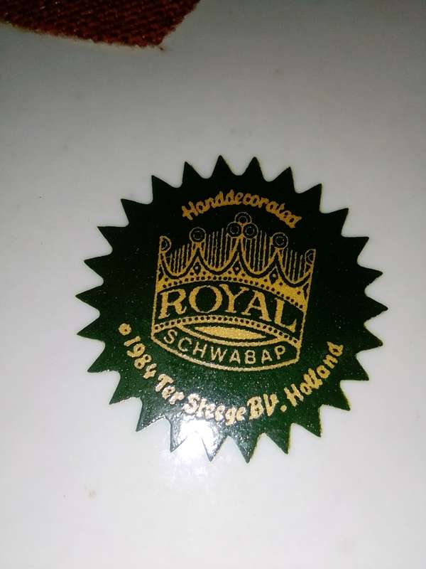 Vintage Royal Schwabap Collectors Plate 1985 By Ter Steege BV Holland. Condition is Good. No Chips o