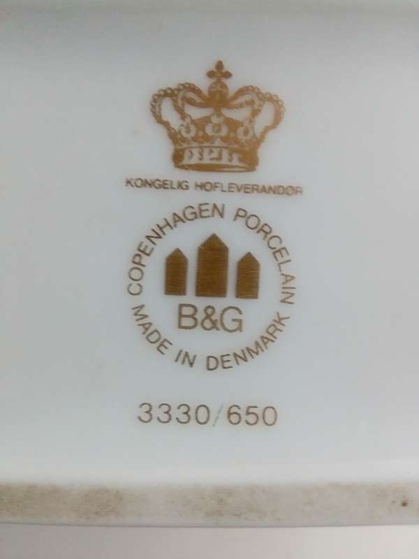 VINTAGE RETRO COPENHAGEN PORCELAIN BING & GRONDAHL SOPHUS BERENDSEN TEA CADDY