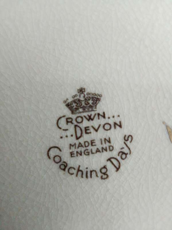 WoW A Crown Devon cup, A Tunstall plate, 2 x Sandland Ware Pin Trays.  4 Items