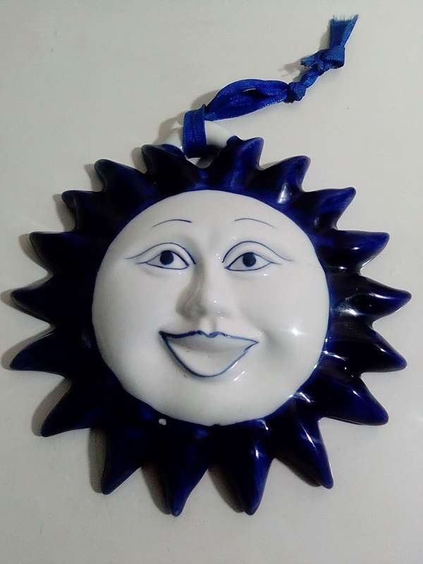 Ceramic collection. Elweco Delft ware Figurine, China Sun, Constantia plate, Cloggs 4 Sake` cups