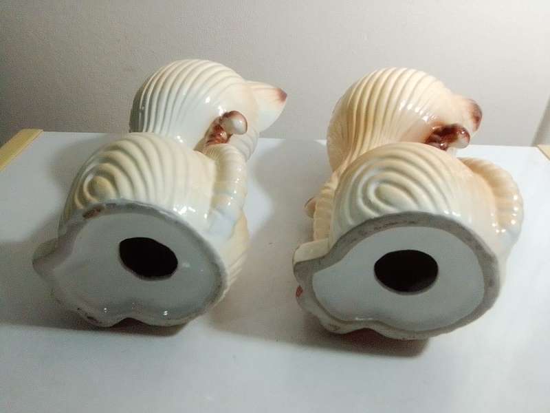 Vintage pair from the 1950 Ceramic Cat Huge Kitschy Big Eye Ceramic Cats Japan Kitsch cute
