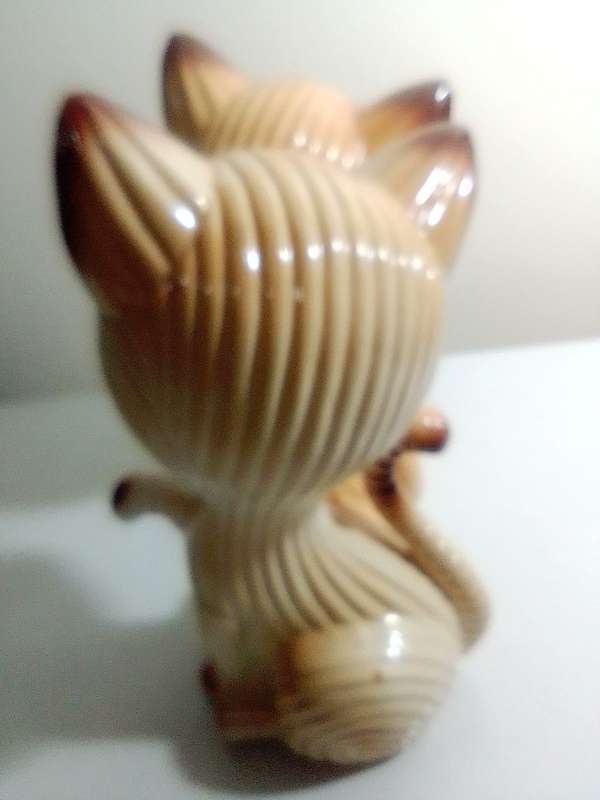 Vintage pair from the 1950 Ceramic Cat Huge Kitschy Big Eye Ceramic Cats Japan Kitsch cute