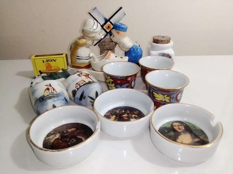 Job lot 13 collectible items ceramic figurines. Kingsway, Royal Deco, Yamashima, Hand painted Items.