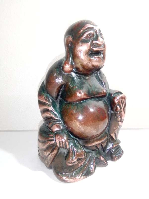 1800s Antique Copper laughing Buddha cast in old wax method. Beautiful and quality of old casting.
