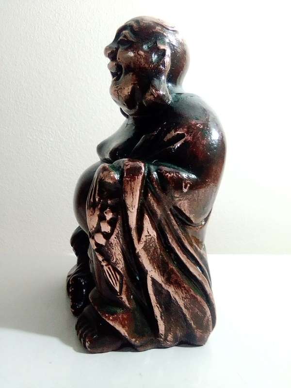 1800s Antique Copper laughing Buddha cast in old wax method. Beautiful and quality of old casting.