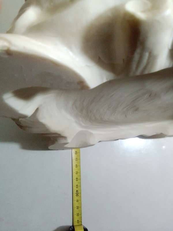 WoW A Large very big, detailed antique and Heavy 7Kg`s Buddha 335mm Tall in crushed marble light.