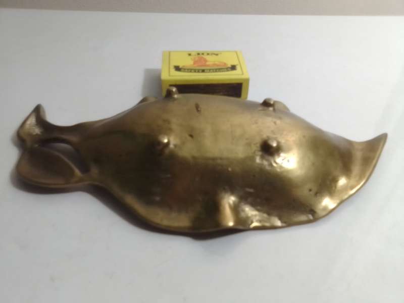 1940's Vintage heavy solid Brass Soap Dish, Pin tray, Handmade, Office Decor or Home.