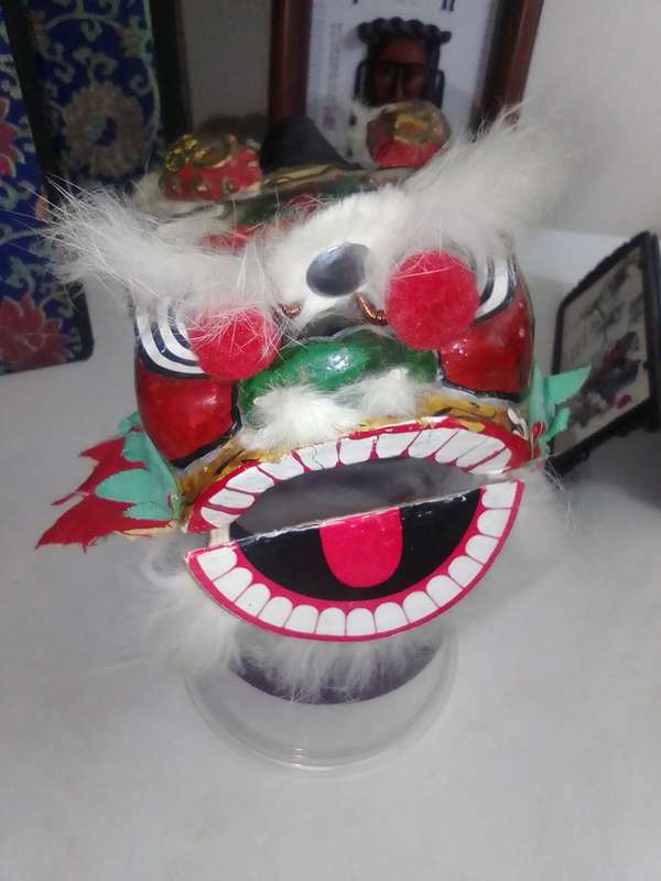Traditional Korean 3 Mask plaque 3 Dimensional plus a Hand Puppet, 2 miniature Panel screens.