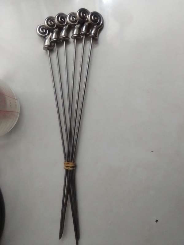 Old vintage Kitchen. 1930's Fire King 2 Cup Jug, Smaller Italian Jug, 6 Skewers, Bake Pan, 2 G/press