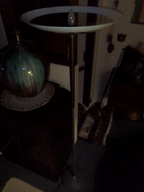 Vintage working German Mft  Art Deco style 1790mm tall Standard Lamp with foot control switch.