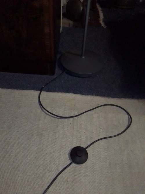 Vintage working German Mft  Art Deco style 1790mm tall Standard Lamp with foot control switch.
