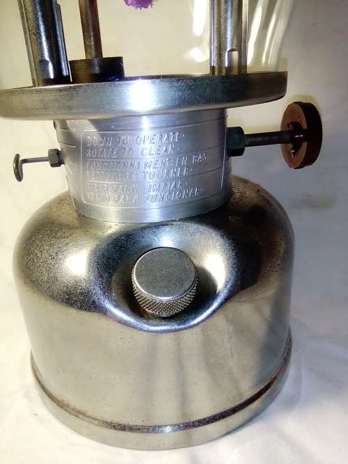 A Ex SAP Canadian `Colman` lamp Mft 1973 and a 4 slice Toaster. In good condition for its age.