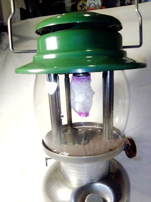 A Ex SAP Canadian `Colman` lamp Mft 1973 and a 4 slice Toaster. In good condition for its age.
