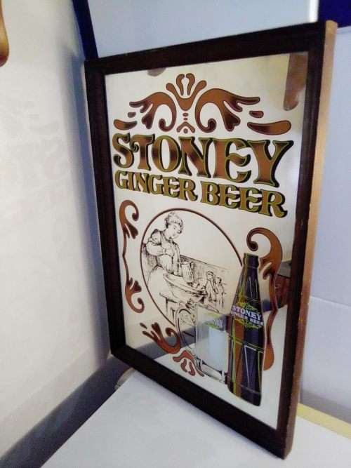 2 x Bar Mirror`s. Stoney and Gordon dry Gin. Ideal Mancave display Items.