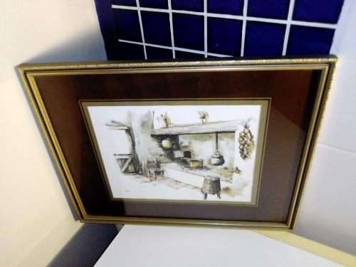 3 x prints of Kitchen motifs. Two Signed " Hoefsloot " Ideal to decorate that special Kitchen.