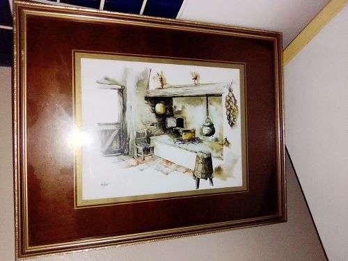 3 x prints of Kitchen motifs. Two Signed " Hoefsloot " Ideal to decorate that special Kitchen.