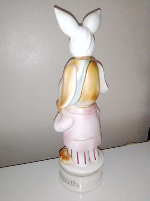 A Rare vintage Musical Ceramic sleepy  Dog  Decanter in excellent condition.