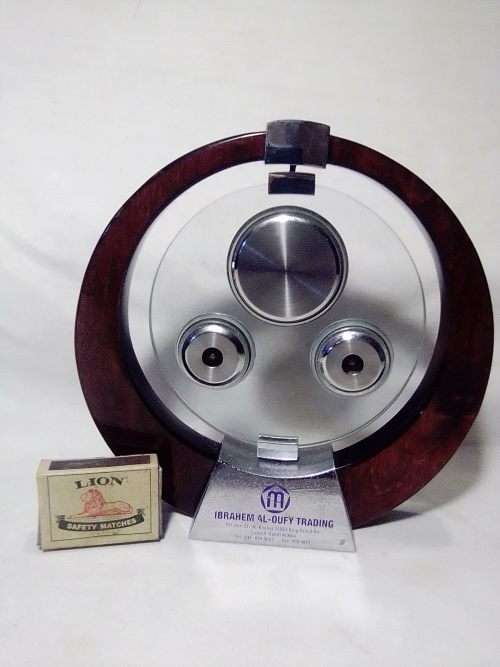 A vintage smokers companion lot. 2 Signed Pipe`s,Lighter, Weather station,Smokers Companion.