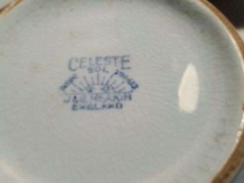 11 pc`s Antique J and G Meakin Glamour Celeste England, crockery items including Jug.