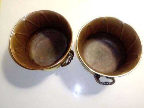 Reserved For: NA Maclean. A set of rare vintage Indian Brass three-legged pot`s in good condition.