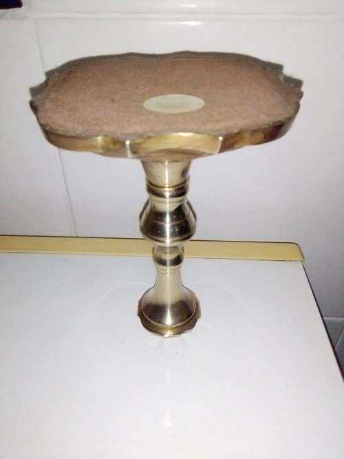Vintage solid brass, A very heavy pair of Brass Candlesticks. In good condition.