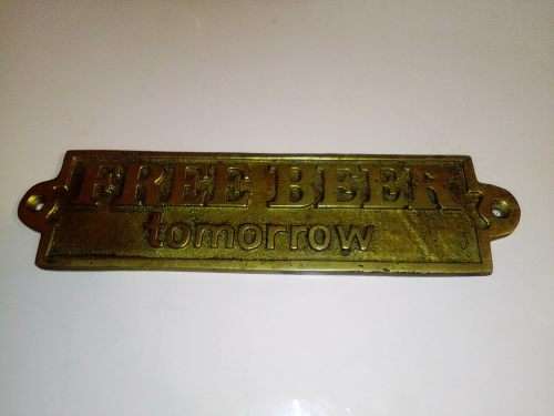 WoW Bar collectibles.Unusual Bottel opener wall mount `Windhoek` Draught Plus `Free Beer Tomorrow`