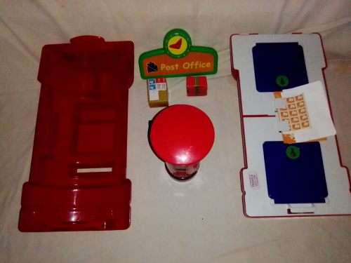 2 x Red Toy Post Office Royal Mail Money Banks. Size: Big one 35cm , Small one 20cm Tall.