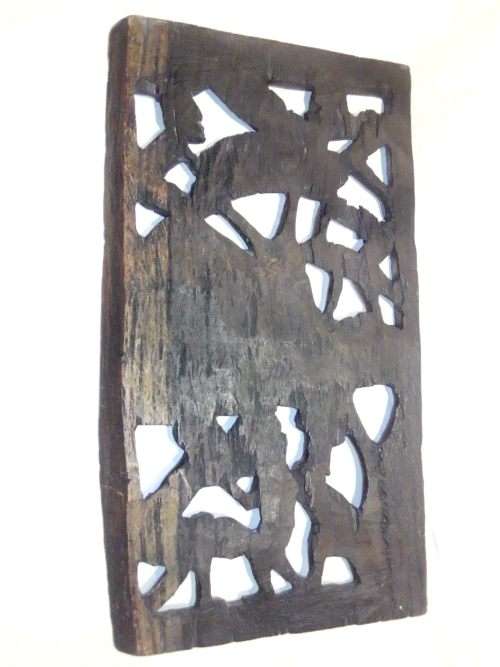 Rare African Trible art wooden wall merual carving from the Ivory Coast and a Drummer Statue.