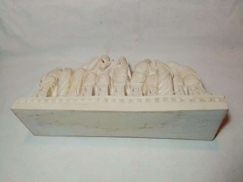 The heavy and Large Last Supper. Artafina statue plus italian plate. Both in good condition
