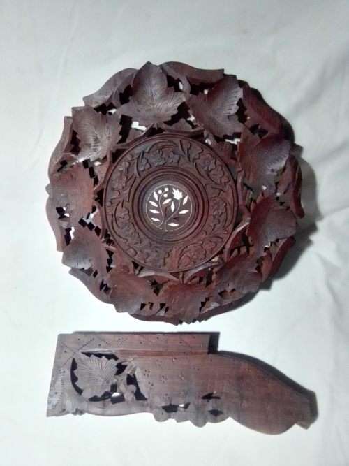 Wow a Rare Sheesham wood Indian fold up side table with flower motif.