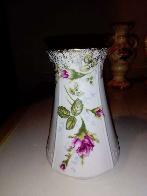 WoW A Vintage lot of Vases Made in Italy 15cm Tall x 2 and Poland x 2 and a footed Egg cup.