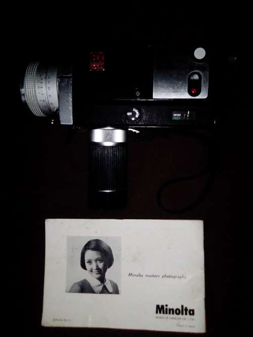 Collectible, Old Vintage Working Minolta Autopak-8 S6. movie camera in case with Booklet.