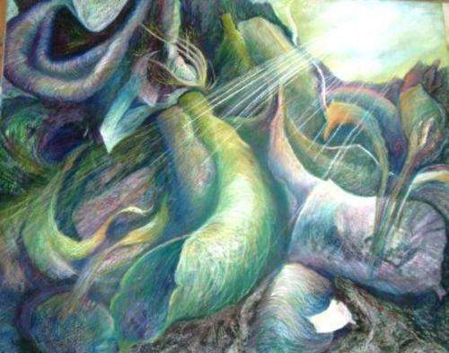 MYRIAD.  PASTEL ON WATERCOLOURS. **Special Price**  MED SIZE.   ORIGINAL WORK