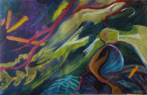 Patterns of pre History....EASTER CLEARANCE ** Oils on Loose canvas //....Abstract